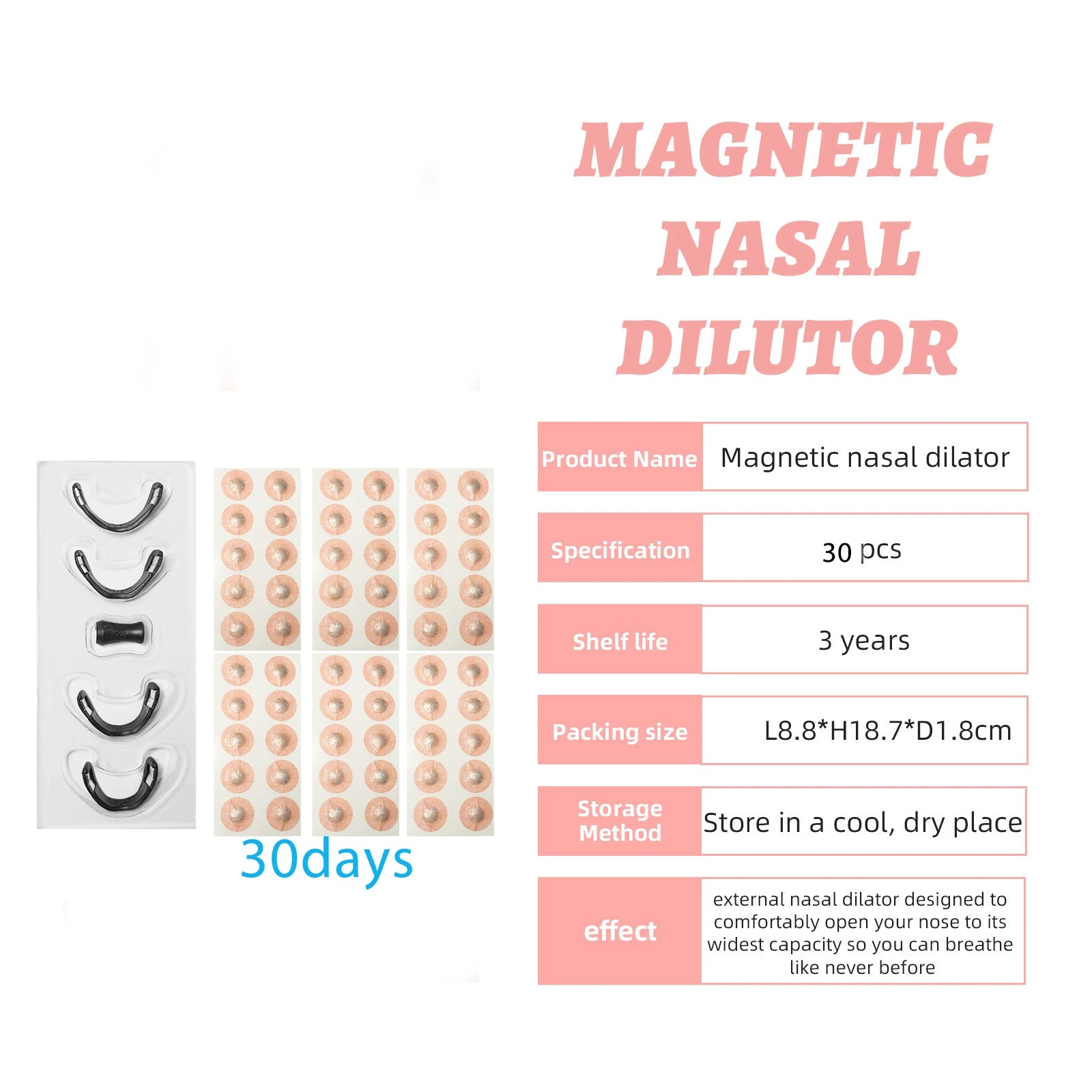 Nasal breathing dilators Magnetic Nasal Strips
